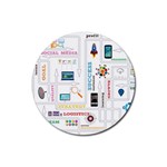 Illustrations Startup Business Organization Rubber Coaster (Round) Front