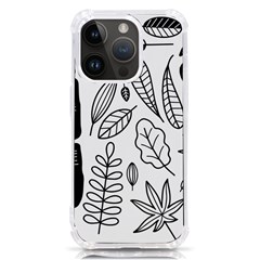 Leaves Plants Doodle Drawing Iphone 14 Pro Tpu Uv Print Case by Sarkoni