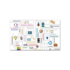 Illustrations Startup Business Organization Sticker Rectangular (100 Pack) by Sarkoni