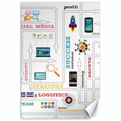 Illustrations Startup Business Organization Canvas 20  X 30  by Sarkoni