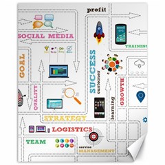 Illustrations Startup Business Organization Canvas 11  X 14  by Sarkoni