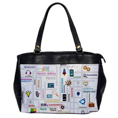 Illustrations Startup Business Organization Oversize Office Handbag by Sarkoni