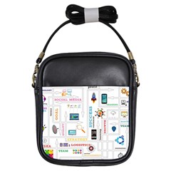 Illustrations Startup Business Organization Girls Sling Bag by Sarkoni