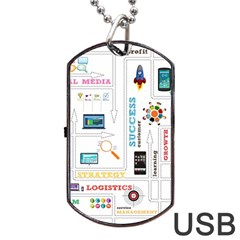 Illustrations Startup Business Organization Dog Tag Usb Flash (one Side) by Sarkoni