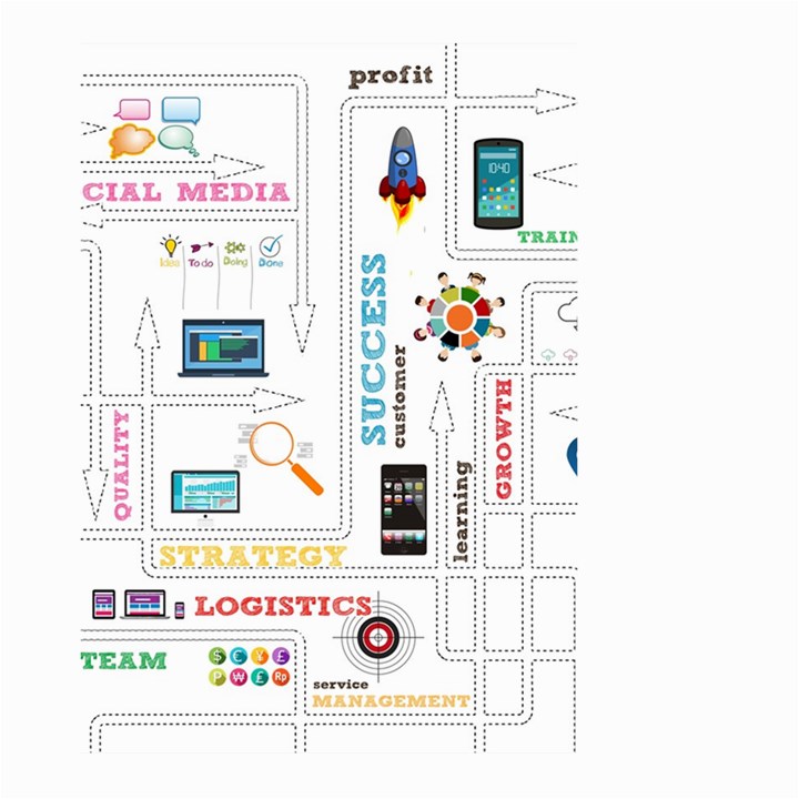 Illustrations Startup Business Organization Large Garden Flag (Two Sides)