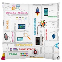 Illustrations Startup Business Organization Large Cushion Case (one Side) by Sarkoni