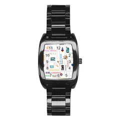 Illustrations Startup Business Organization Stainless Steel Barrel Watch by Sarkoni