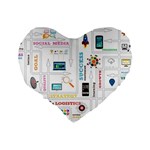 Illustrations Startup Business Organization Standard 16  Premium Flano Heart Shape Cushions Back