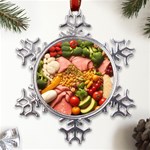 Fruit Snack Diet Bio Food Healthy Metal Large Snowflake Ornament Front