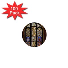 Stained Glass Window Old Antique 1  Mini Magnets (100 Pack)  by Sarkoni