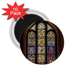 Stained Glass Window Old Antique 2 25  Magnets (10 Pack)  by Sarkoni