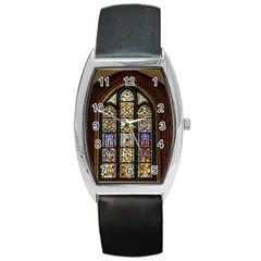 Stained Glass Window Old Antique Barrel Style Metal Watch by Sarkoni