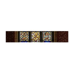 Stained Glass Window Old Antique Premium Plush Fleece Scarf (mini) by Sarkoni