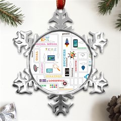 Illustrations Startup Business Organization Metal Small Snowflake Ornament by Sarkoni