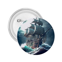 Pirate Ship Boat Sea Ocean Storm 2 25  Buttons by Sarkoni