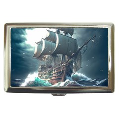 Pirate Ship Boat Sea Ocean Storm Cigarette Money Case by Sarkoni