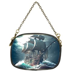 Pirate Ship Boat Sea Ocean Storm Chain Purse (two Sides) by Sarkoni