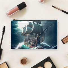 Pirate Ship Boat Sea Ocean Storm Cosmetic Bag (medium) by Sarkoni