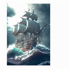 Pirate Ship Boat Sea Ocean Storm Large Garden Flag (two Sides) by Sarkoni