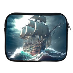 Pirate Ship Boat Sea Ocean Storm Apple Ipad 2/3/4 Zipper Cases by Sarkoni