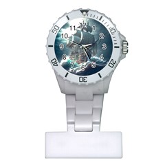 Pirate Ship Boat Sea Ocean Storm Plastic Nurses Watch by Sarkoni