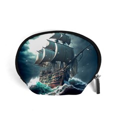 Pirate Ship Boat Sea Ocean Storm Accessory Pouch (small) by Sarkoni