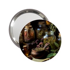 Apothecary Old Herbs Natural 2 25  Handbag Mirrors by Sarkoni