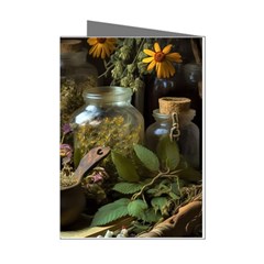 Apothecary Old Herbs Natural Mini Greeting Cards (pkg Of 8) by Sarkoni