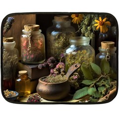 Apothecary Old Herbs Natural Fleece Blanket (mini) by Sarkoni