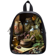 Apothecary Old Herbs Natural School Bag (small) by Sarkoni