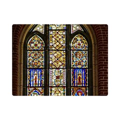 Stained Glass Window Old Antique Premium Plush Fleece Blanket (mini) by Sarkoni