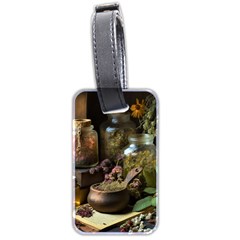 Apothecary Old Herbs Natural Luggage Tag (two Sides) by Sarkoni