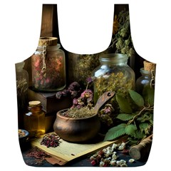 Apothecary Old Herbs Natural Full Print Recycle Bag (xl) by Sarkoni