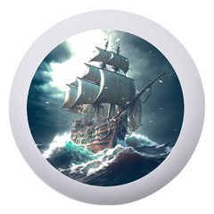 Pirate Ship Boat Sea Ocean Storm Dento Box With Mirror by Sarkoni