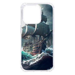 Pirate Ship Boat Sea Ocean Storm Iphone 14 Pro Tpu Uv Print Case by Sarkoni