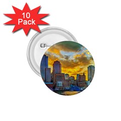 Boston Skyline Cityscape River 1 75  Buttons (10 Pack) by Sarkoni