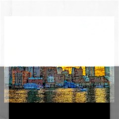 Boston Skyline Cityscape River Rectangular Jigsaw Puzzl by Sarkoni