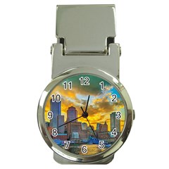 Boston Skyline Cityscape River Money Clip Watches by Sarkoni