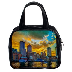 Boston Skyline Cityscape River Classic Handbag (two Sides) by Sarkoni