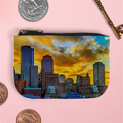 Boston Skyline Cityscape River Mini Coin Purse by Sarkoni