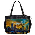 Boston Skyline Cityscape River Oversize Office Handbag Front