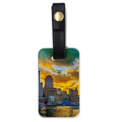 Boston Skyline Cityscape River Luggage Tag (one Side) by Sarkoni