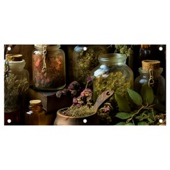 Apothecary Old Herbs Natural Banner And Sign 4  X 2  by Sarkoni