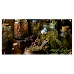 Apothecary Old Herbs Natural Banner And Sign 8  X 4  by Sarkoni