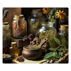 Apothecary Old Herbs Natural Premium Plush Fleece Blanket (small) by Sarkoni