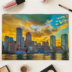 Boston Skyline Cityscape River Cosmetic Bag (xxl) by Sarkoni