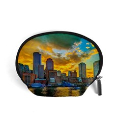 Boston Skyline Cityscape River Accessory Pouch (small) by Sarkoni