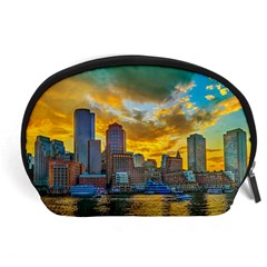 Boston Skyline Cityscape River Accessory Pouch (large) by Sarkoni