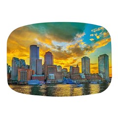 Boston Skyline Cityscape River Mini Square Pill Box by Sarkoni