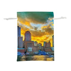 Boston Skyline Cityscape River Lightweight Drawstring Pouch (s) by Sarkoni